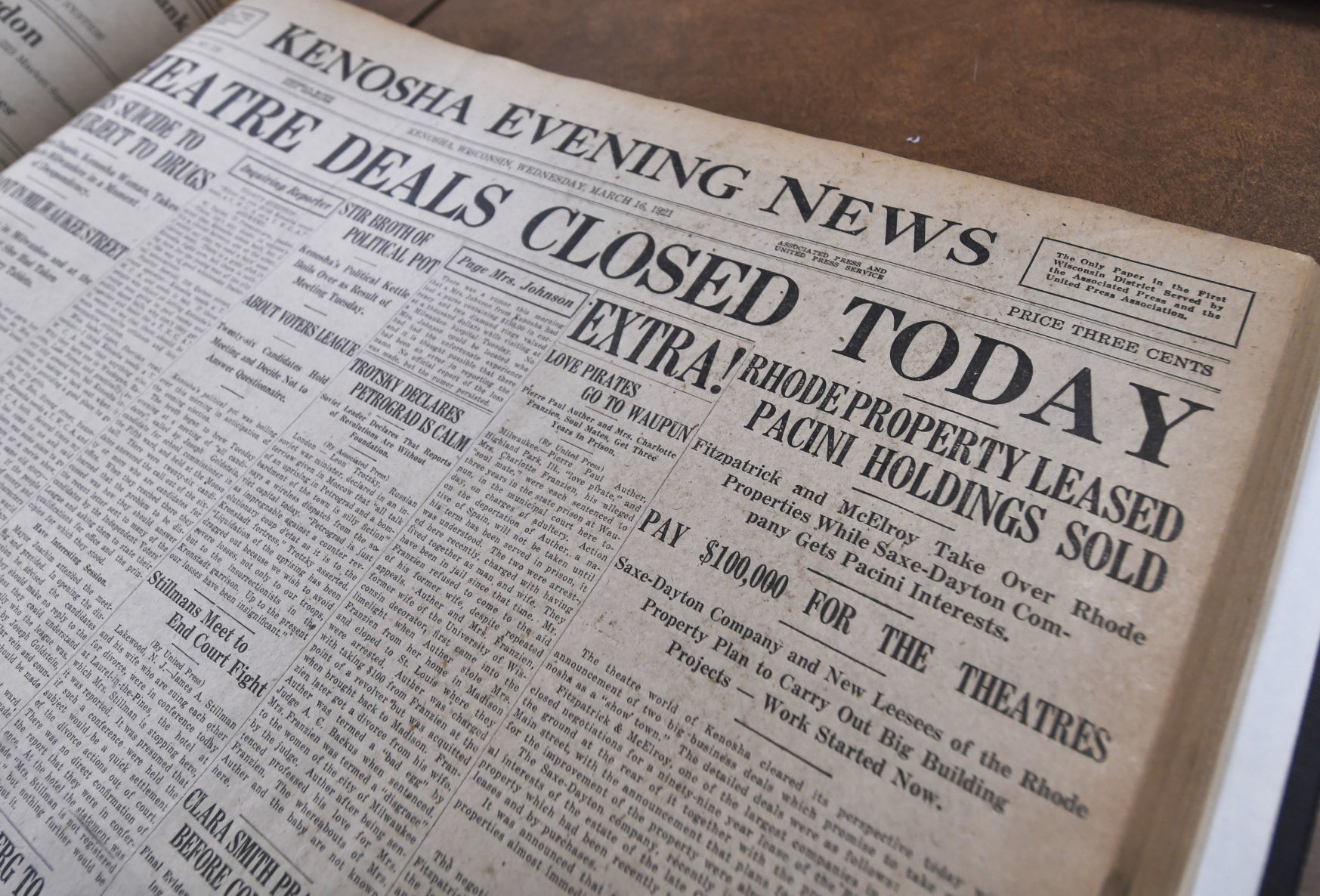 HISTORIC FRONT PAGE
